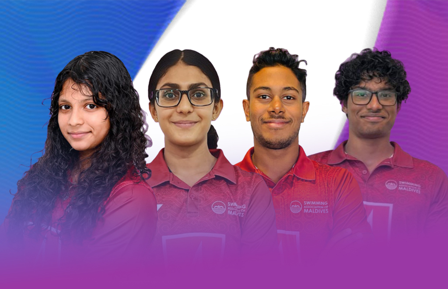 ލޯންގްކޯސް ހަތަރެއް ގުނަ 100 މީޓަރު ފްރީސްޓައިލް މިކްސްޑް ރިލޭ ޓީމު.-- ފޮޓޯ: މޯލްޑީވްސް އެކުއޭޓިކްސް