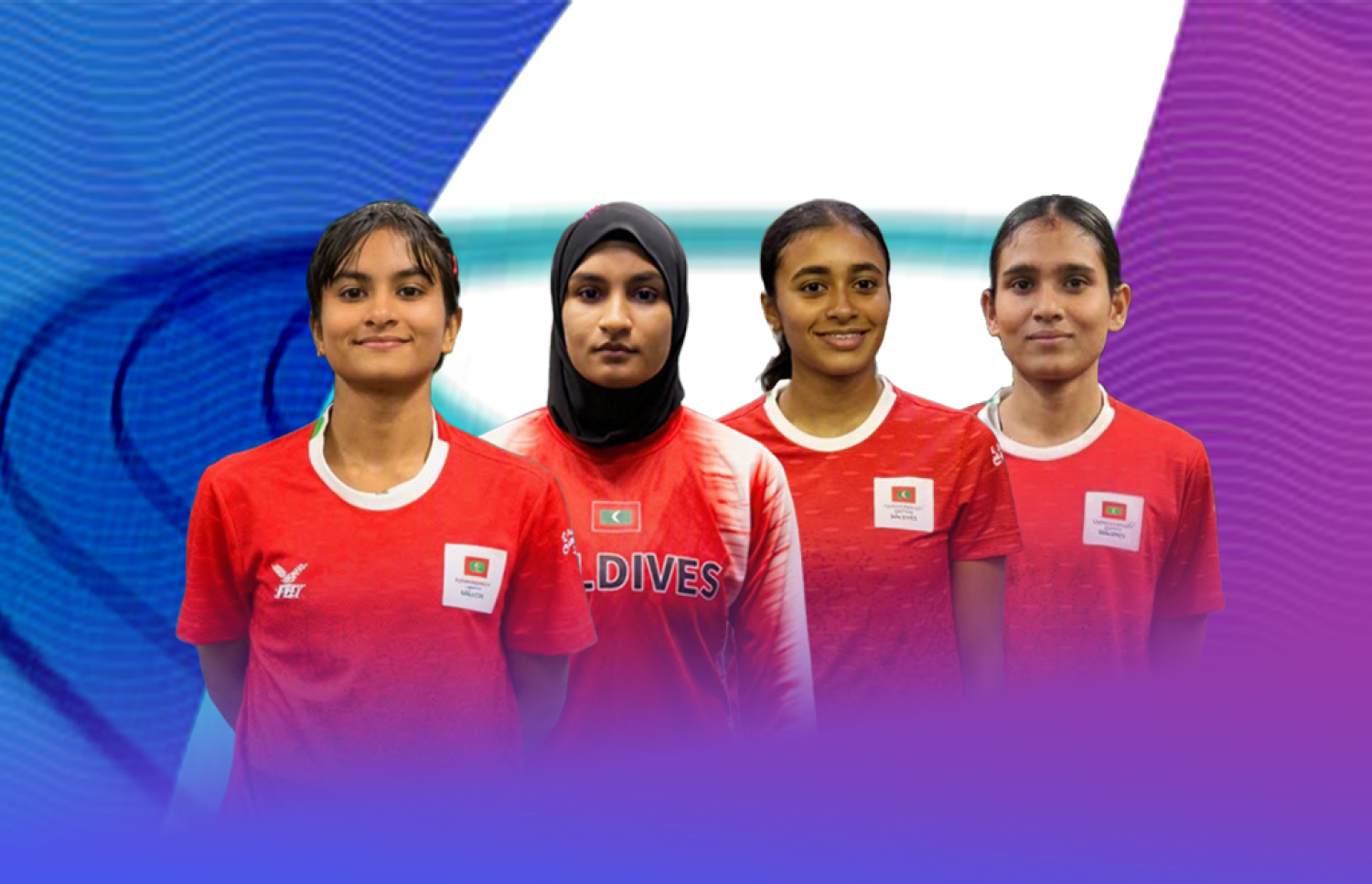 ސީޒަން ބެސްޓް އަދި ޕާސަނަލް ބެސްޓް ހެދި އެތުލީޓުން؛ (ކ-ވ) ފަސޫހާ، ޒިވާ، އަހްނާ، ޝަބާ.-- ފޮޓޯ: އެތުލެޓިކްސް އެސޯސިއޭޝަން