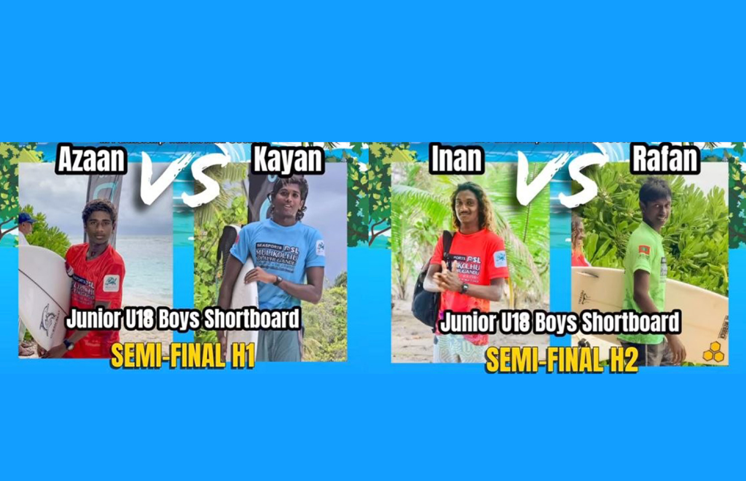 ޖޫނިއާ ބައިގެ ސެމީ ފައިނަލް ހީޓުގައި ވާދަކުރާ ބައިވެރިން.-- ފޮޓޯ: އެމްއެސްއޭ