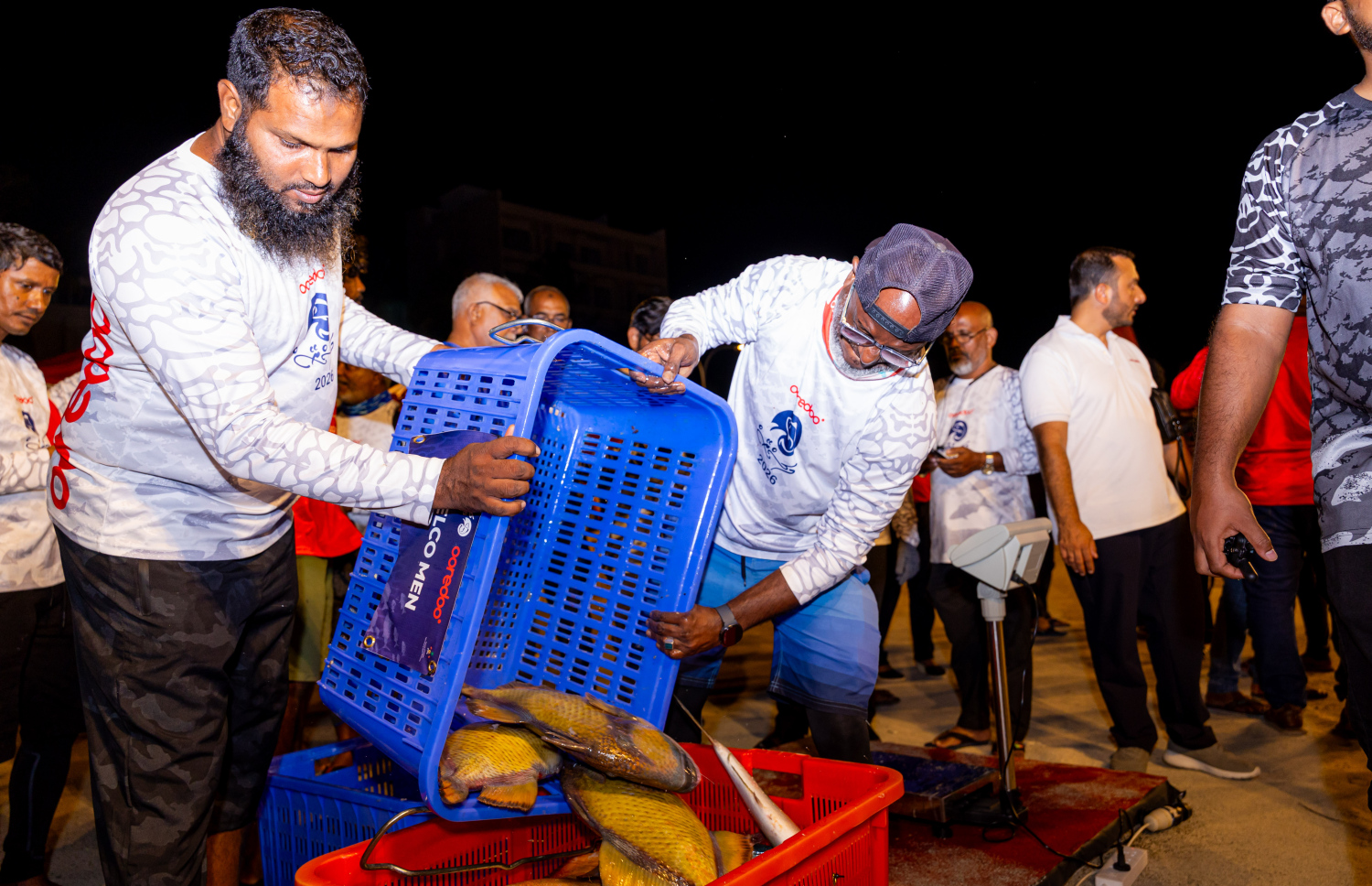 އުރީދޫ މަސް ރޭހުގެ ބައިވެރިން މަސް ކިރަނީ. -- ފޮޓޯ: އުރީދޫ