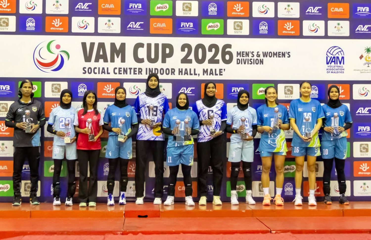 ވީއޭއެމް ކަޕް 2026 ގެ ފަރުދީ އެވޯޑް ގެންދިޔަ އެތުލީޓުން --- ފޮޓޯ: ވީއޭއެމް