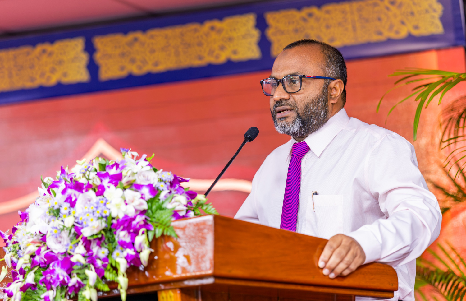 އިސްލާމިކް މިނިސްޓަރު ޑރ. މުހައްމަދު ޝަހީމް އަލީ ސައީދު ވާހަކަ ދައްކަވަނީ-- ފޮޓޯ: އިސްލާމިކް މިނިސްޓްރީ