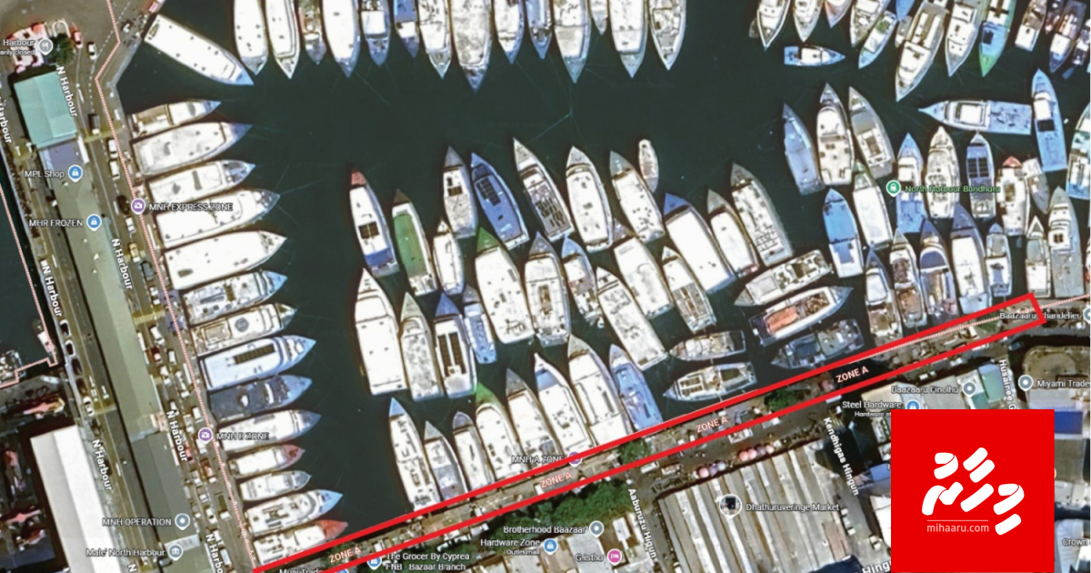 North harbour ge Zone A jetty gai alhaafai huri ulhandhu thah jetty number ekakah